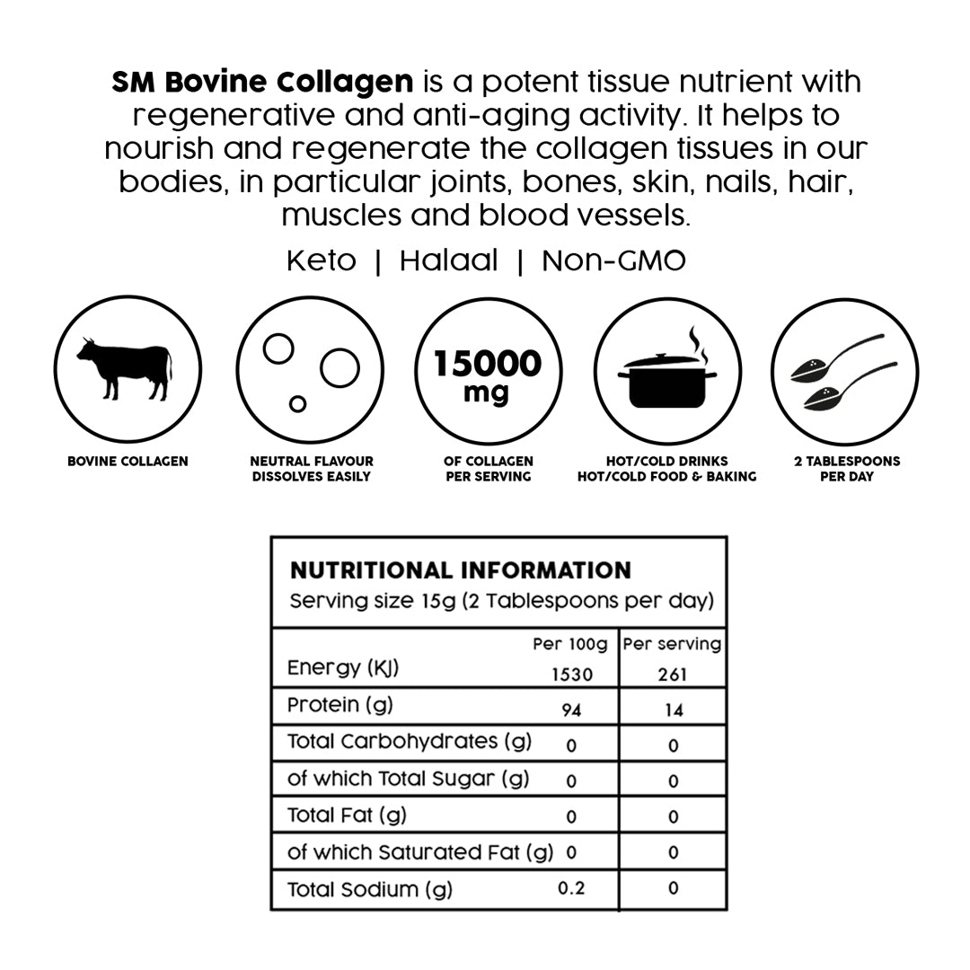 Pure Collagen Powder (Type I & III Collagen Granules) 400g